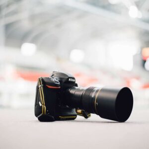 Black Nikon DSLR Camera - Wide Lens